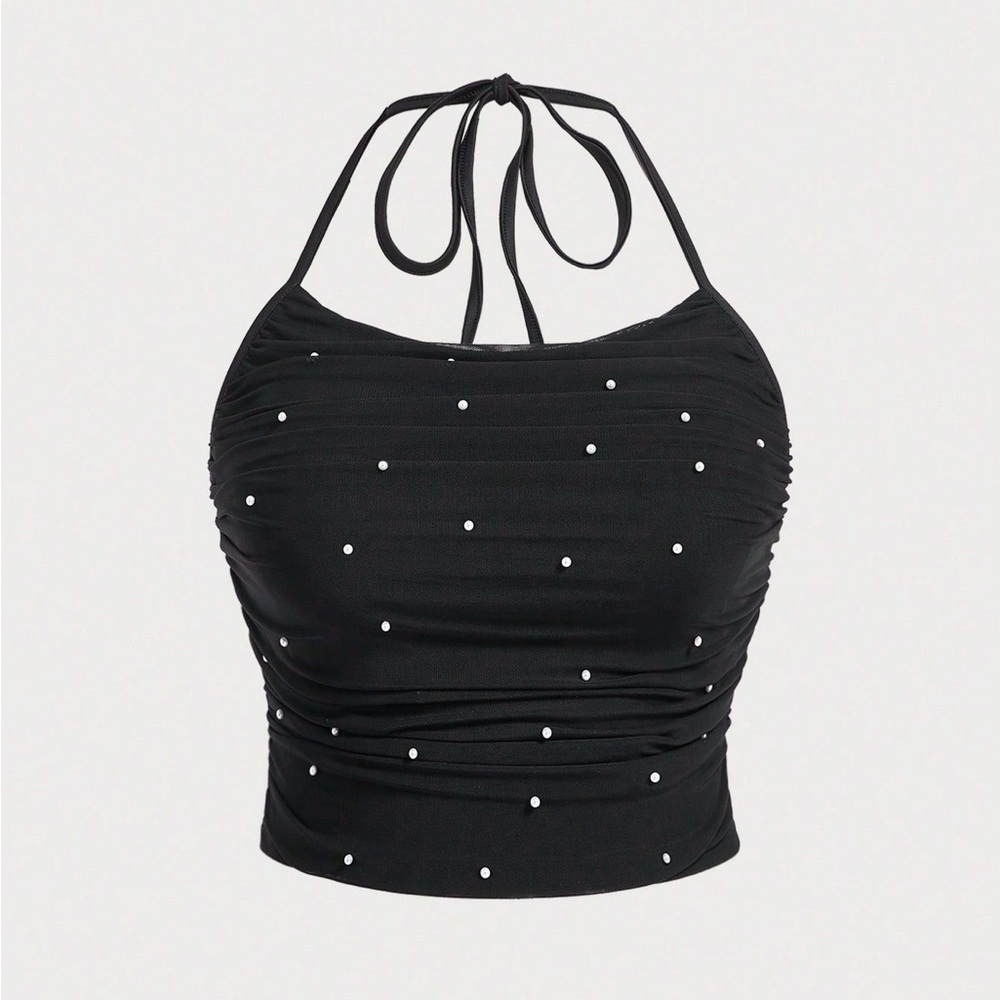 Women’s XL Black Pearl Crop Top